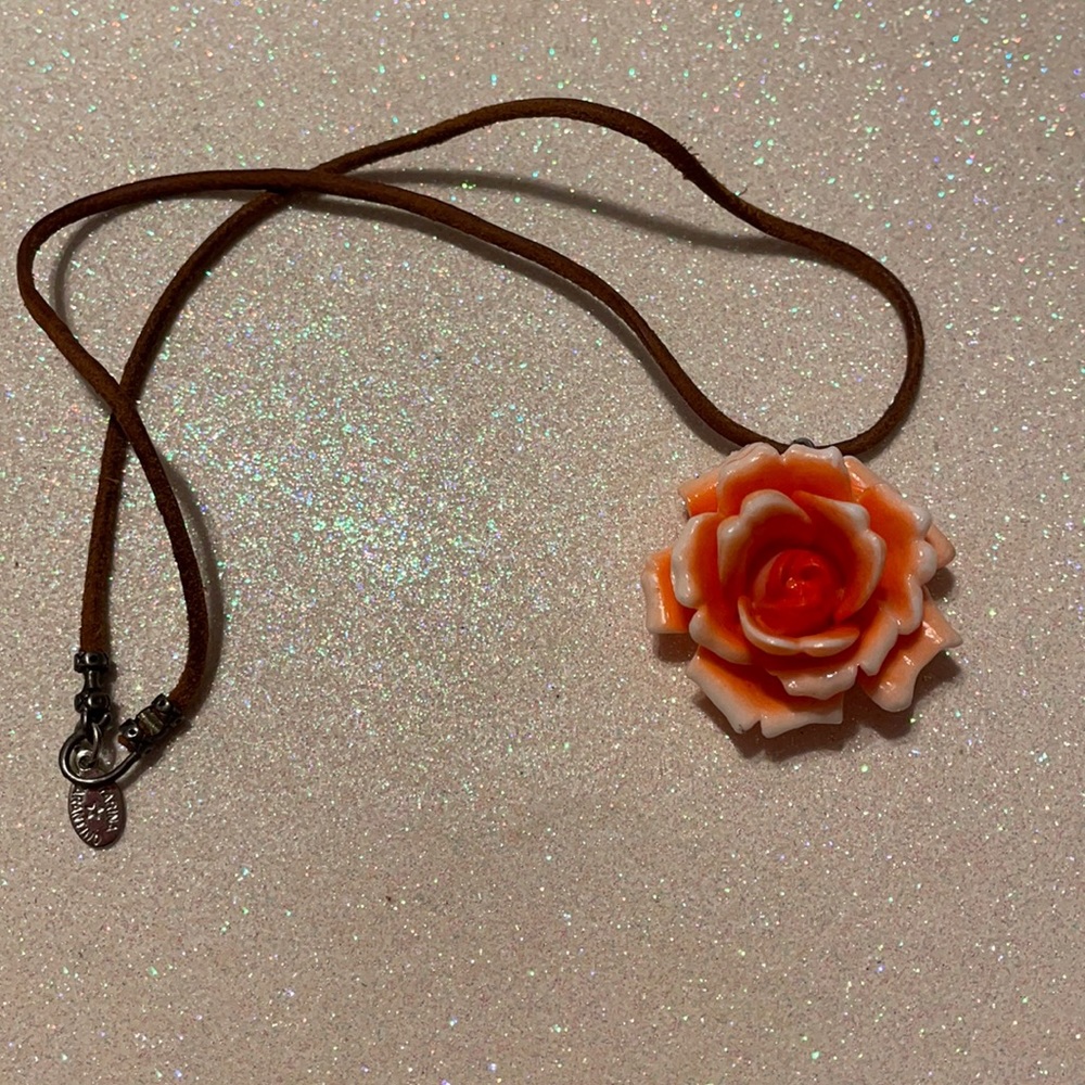 Tarina Tarantino Orange Rose Choker